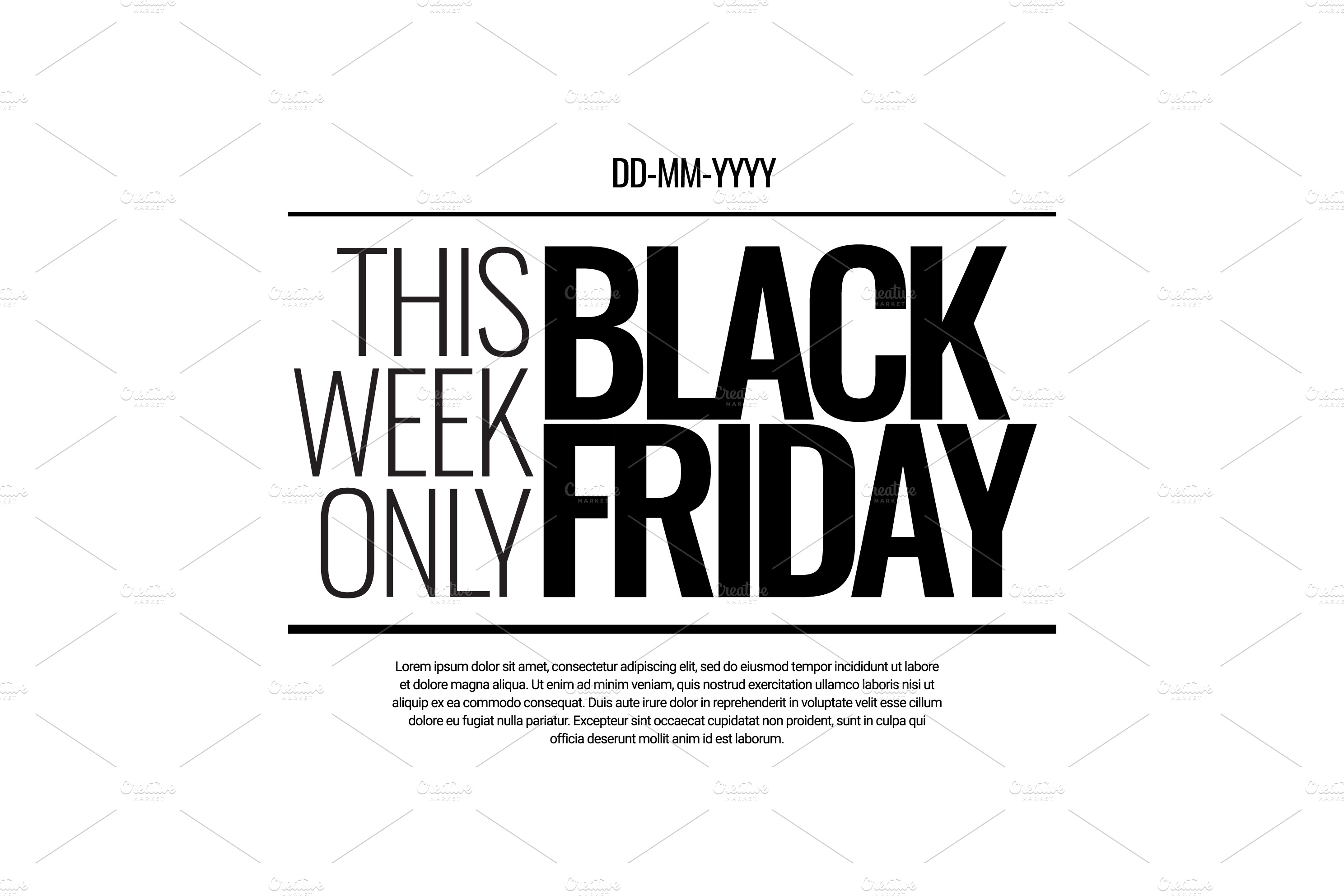 Black friday. Newspaper style banner Decorative Illustrations