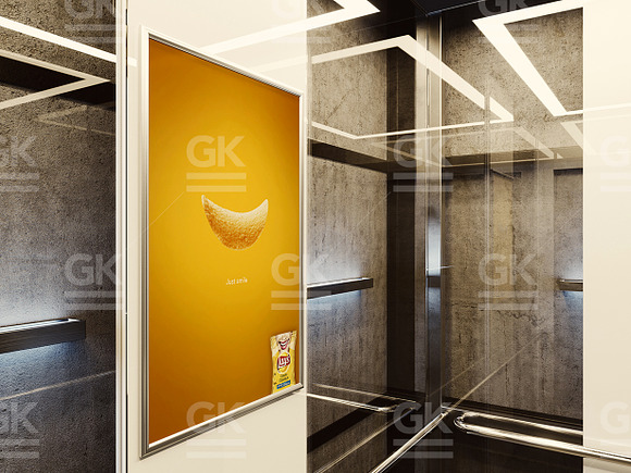 Download Animated Elevator Poster Mock Up Creative Photoshop Templates Creative Market