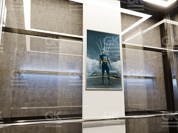 Download Animated Elevator Poster Mock Up Creative Photoshop Templates Creative Market