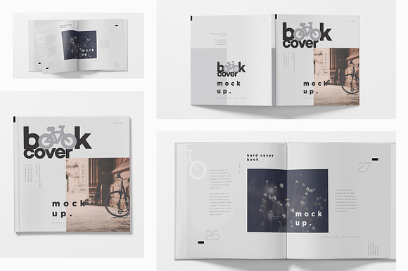 Download Square Hardcover Book Mockups Creative Photoshop Templates Creative Market