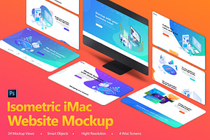 Download Hero Scenes Isometric View Mockups Creative Photoshop Templates Creative Market PSD Mockup Templates