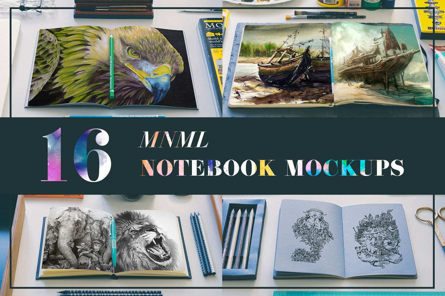 Download MNML Notebooks Mockups | Creative Photoshop Templates ...