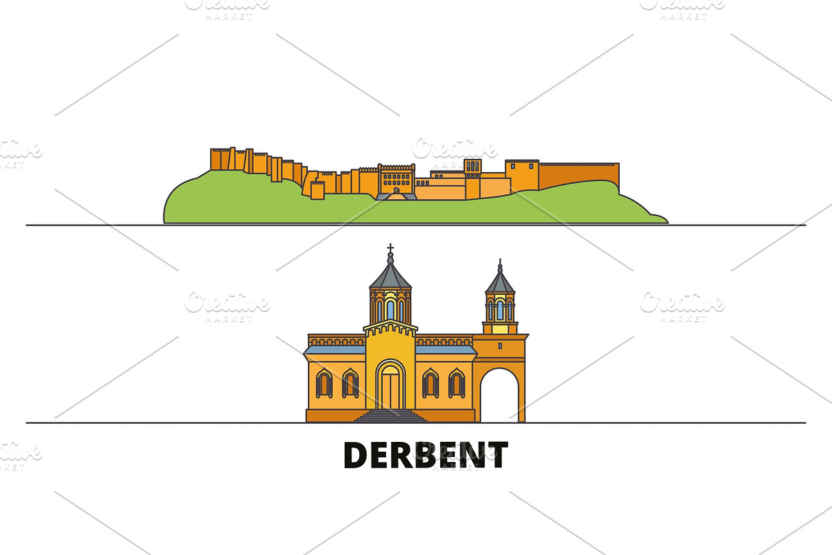 Крепость дербент рисунок