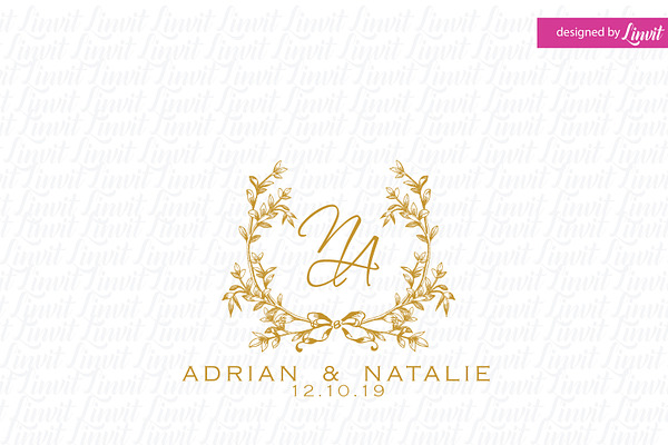 Simple Wedding Logo | Creative Illustrator Templates ~ Creative Market