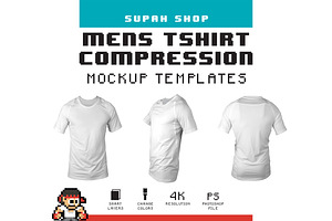 Download Men S Compression T Shirt Mock Up Creative Product Mockups Creative Market