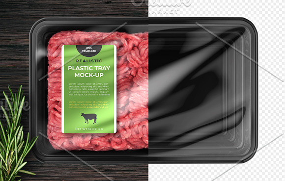 Download Plastic Tray Food Mock Up Template Creative Photoshop Templates Creative Market