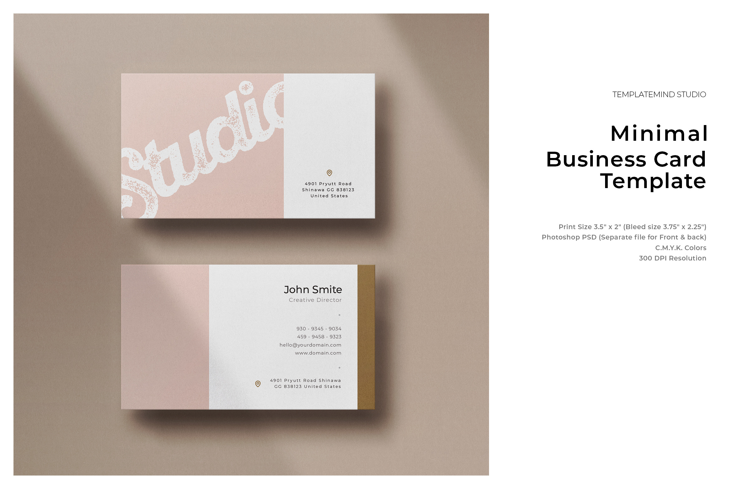 Minimal Business Card - Vol.6 | Business Card Templates ~ Creative Market