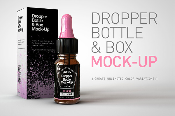 Download Dropper Bottle Box Mock Up Vol 2 Creative Photoshop Templates Creative Market