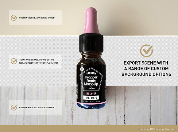 Amber essential oil bottle mockup / 20ml - Smarty Mockups