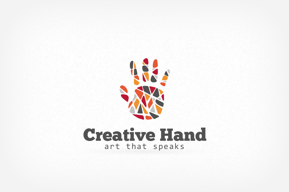 Creative Hand Art That Speaks Logo Creative Illustrator Templates Creative Market