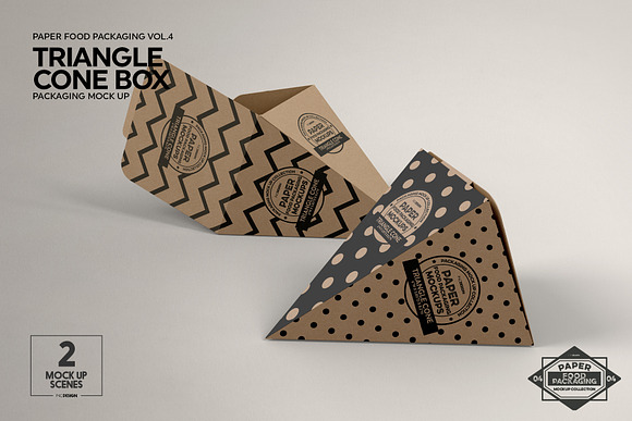 Download Triangle Cone Box Mockup Creative Photoshop Templates Creative Market