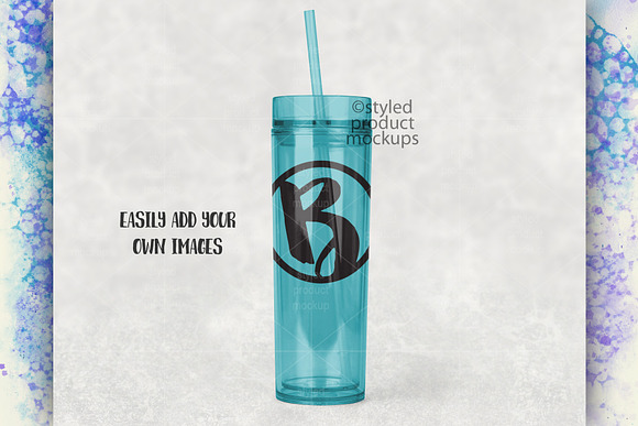 Clear Acrylic Tumbler Mockup, Birthday Party Digital