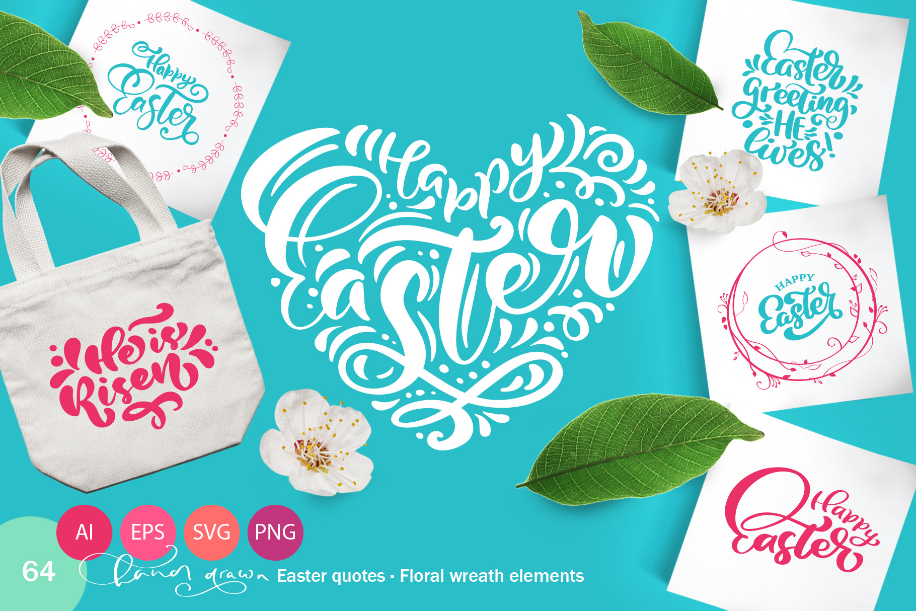 Download Vector Easter Quotes And Frames Svg Pre Designed Photoshop Graphics Creative Market