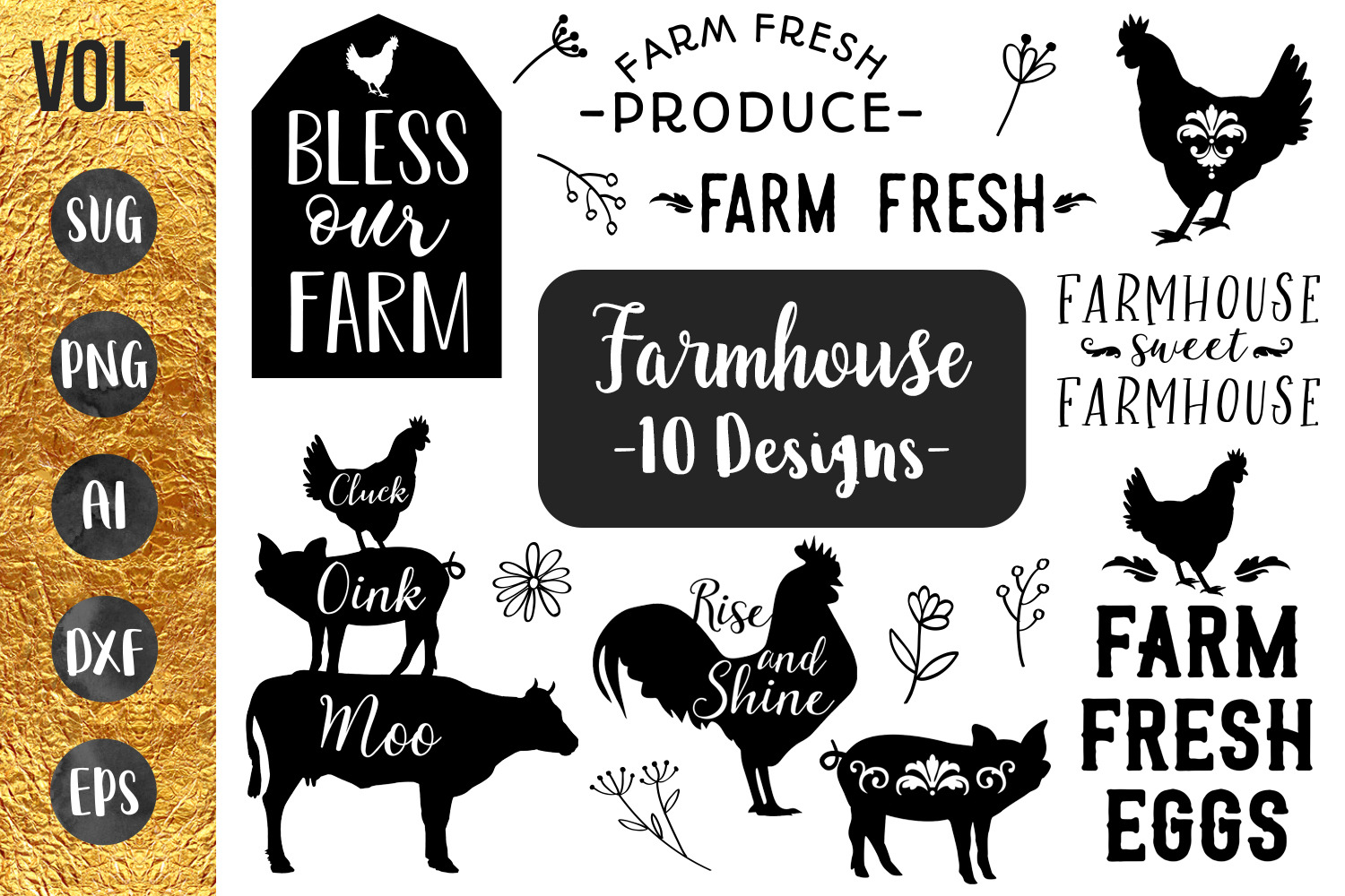 Download Farmhouse Bundle Vol1 Svg Pre Designed Photoshop Graphics Creative Market PSD Mockup Templates