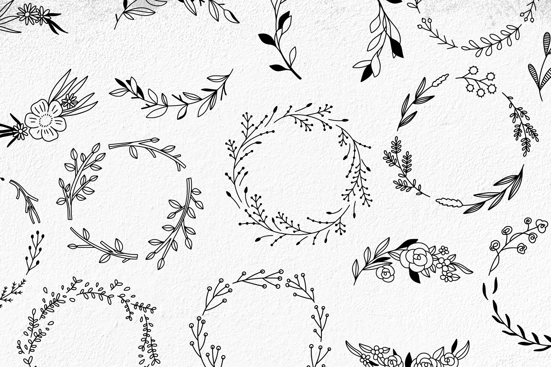 Beautiful Wreaths | Decorative Illustrations ~ Creative Market