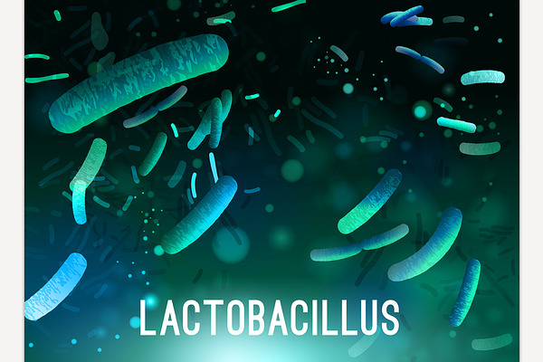 Lactobacillus Probiotic Background | Pre-Designed Photoshop Graphics