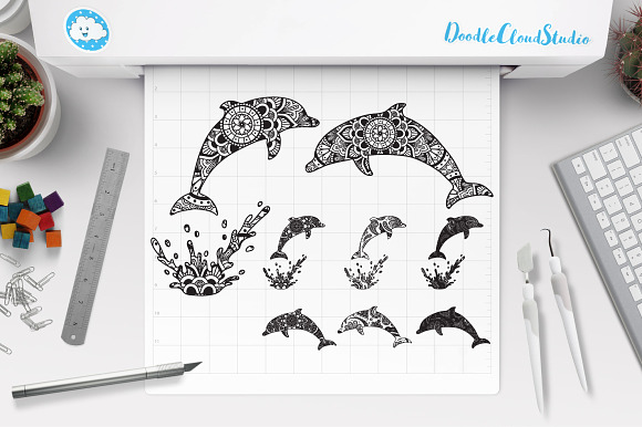 Download Dolphin Mandala Svg Dolphin Clipart Pre Designed Photoshop Graphics Creative Market