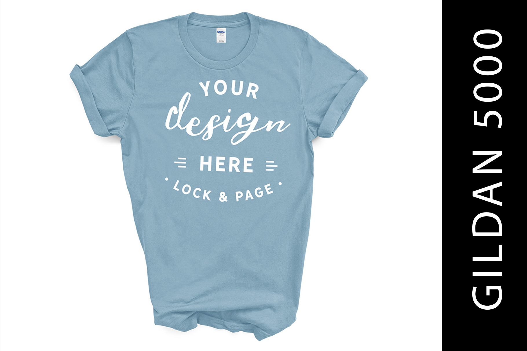 Light Blue Gildan 5000 Tshirt Mockup Creative Illustrator Templates Creative Market