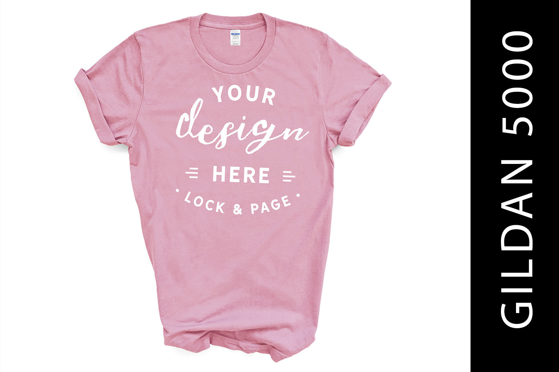 Download Light Pink Gildan 5000 Tshirt Mockup Creative Illustrator Templates Creative Market