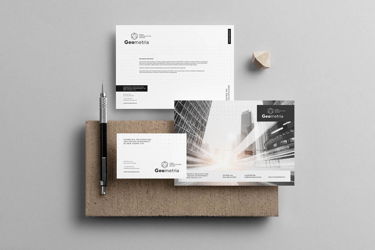 Geometria Branding Mockup | Creative Photoshop Templates ...