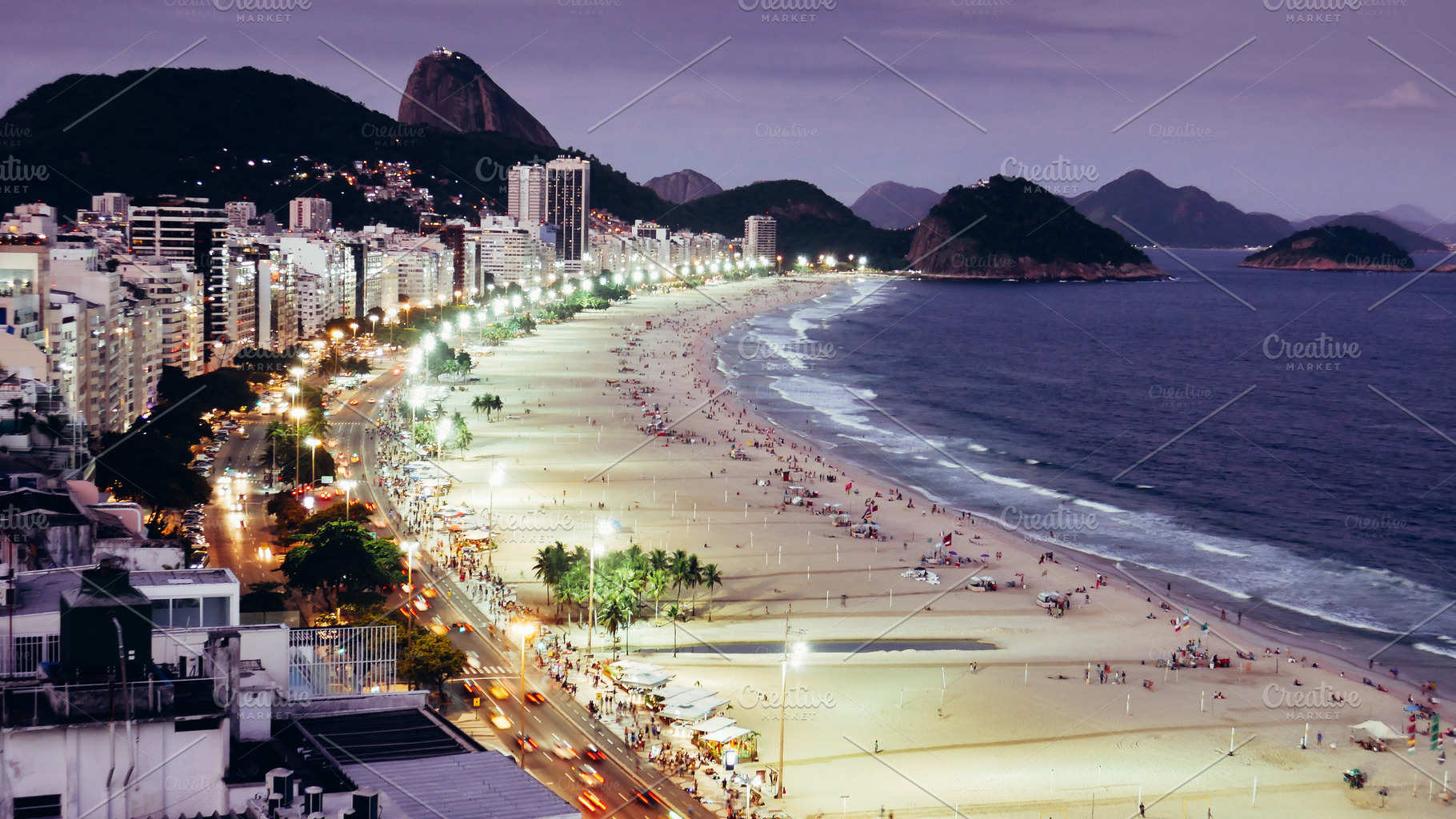 Copacabana Beach Rio De Janeiro Featuring Rio De Janeiro Brazil And High Quality Holiday Stock Photos Creative Market