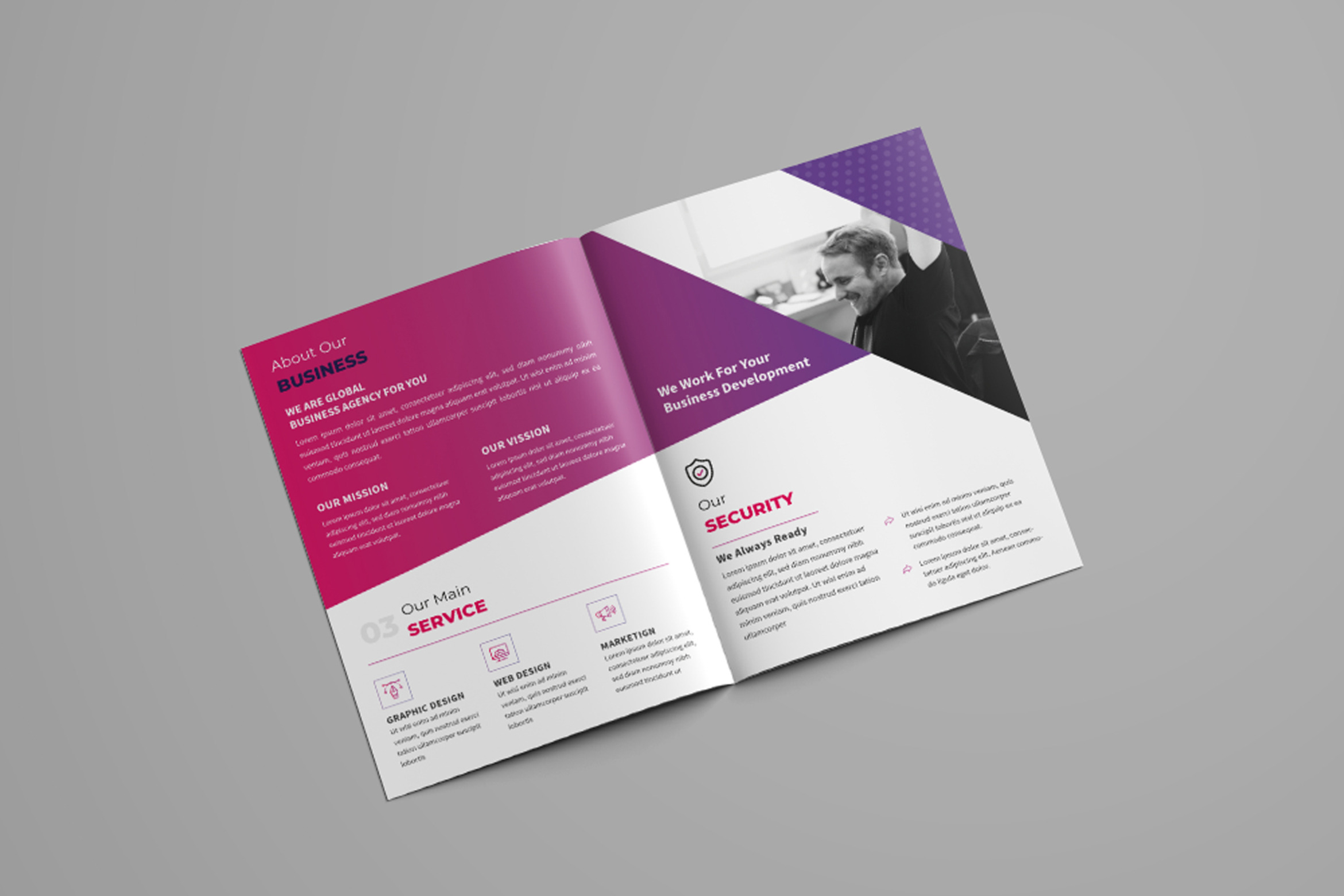 Abstract Bi Fold Brochure Design | Brochure Templates ~ Creative Market