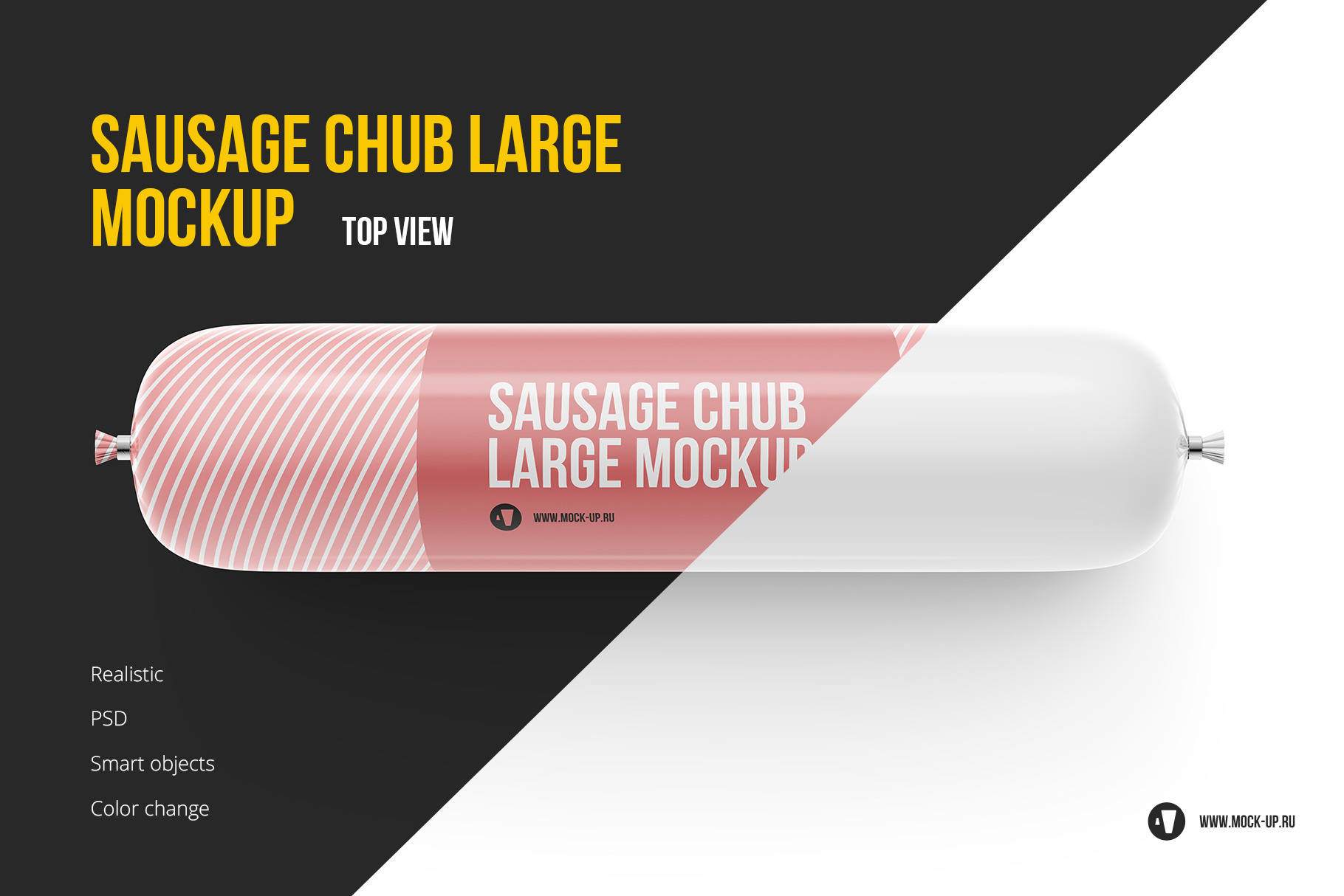 Download Large Sausage Chub Mockup | Creative Photoshop Templates ...