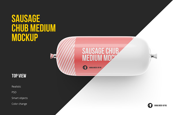 Download Sausage Chub Medium Mockup Creative Photoshop Templates Creative Market