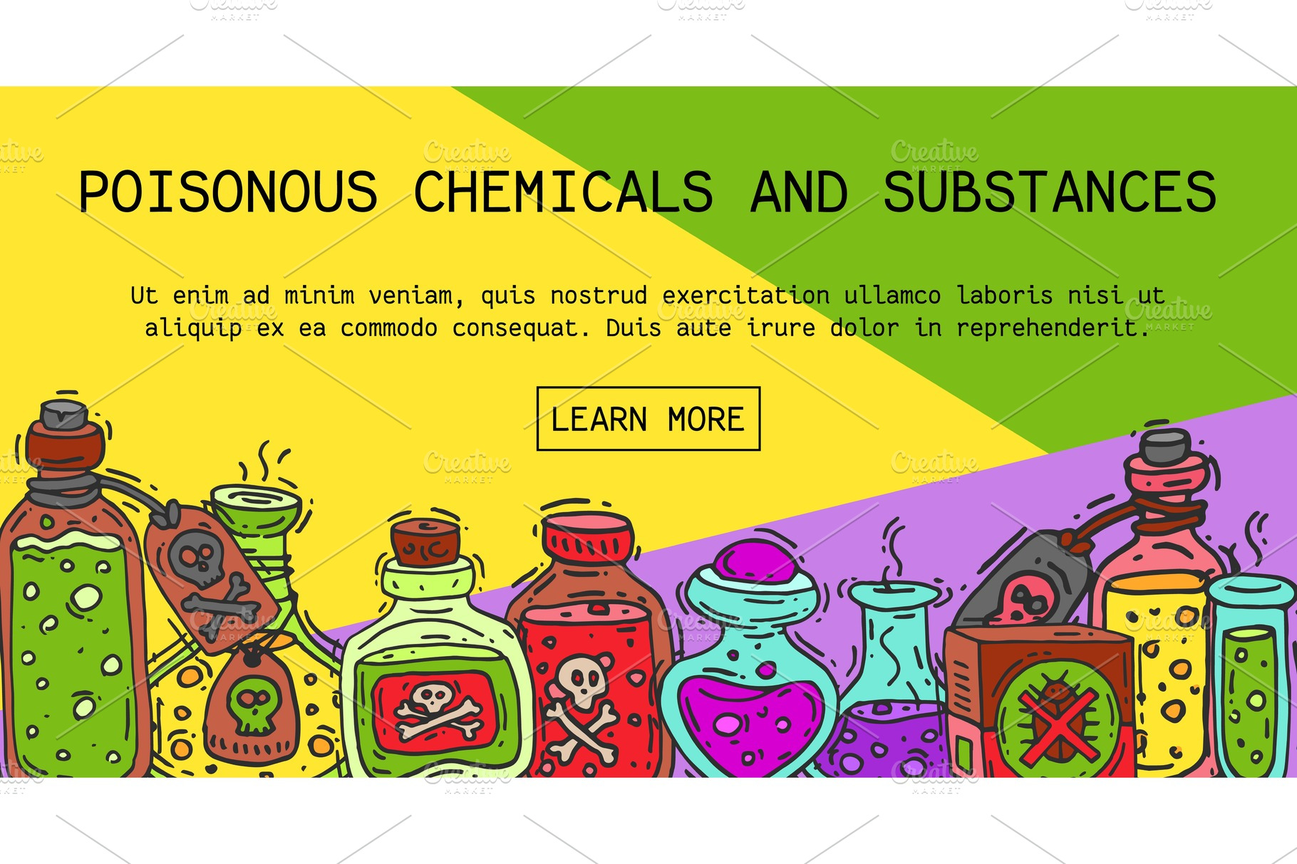 Poisonous chemicals and substances | Illustrations ~ Creative Market