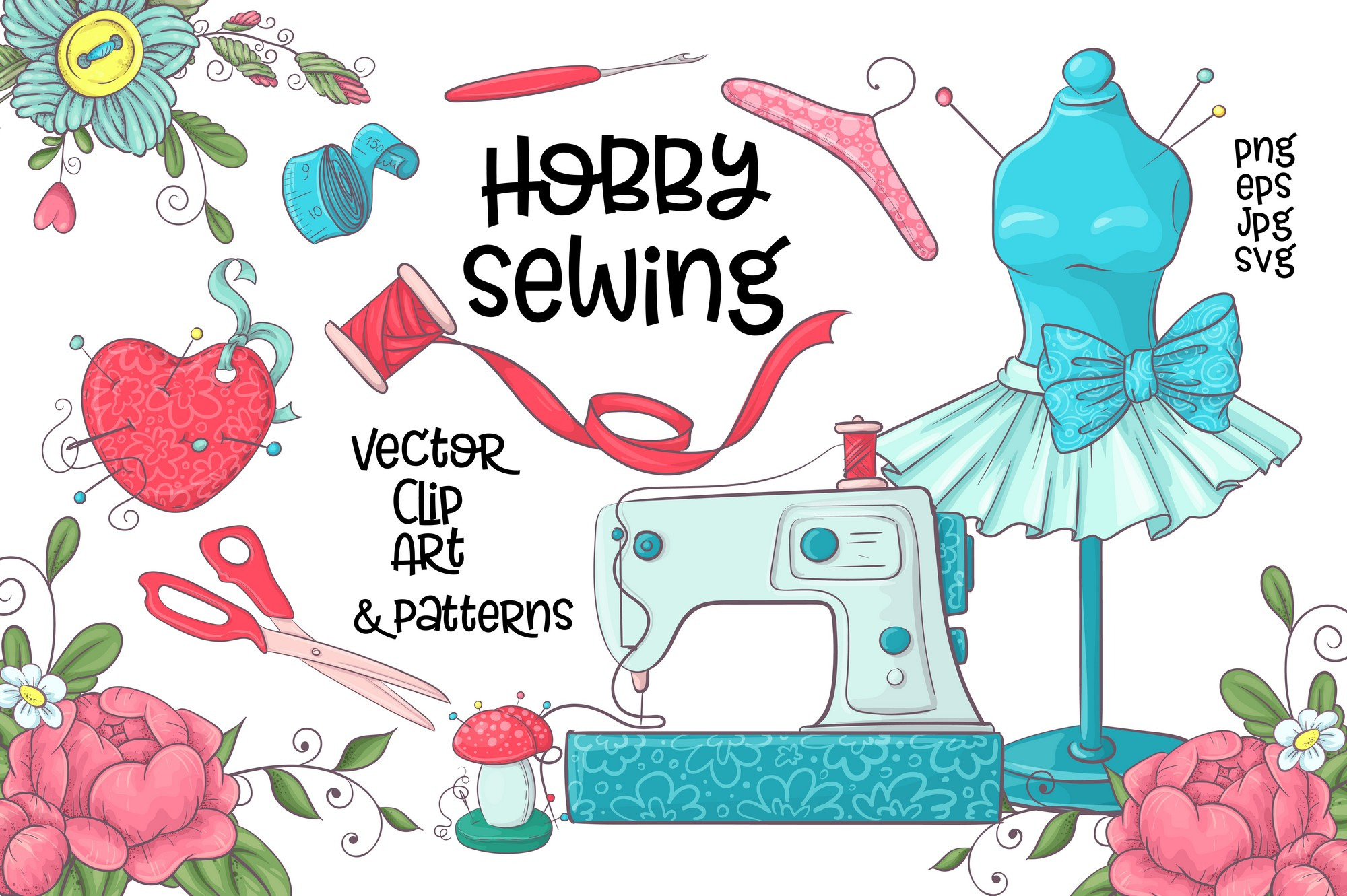 Download Hobby Sewing Vector Clip Art Pre Designed Photoshop Graphics Creative Market