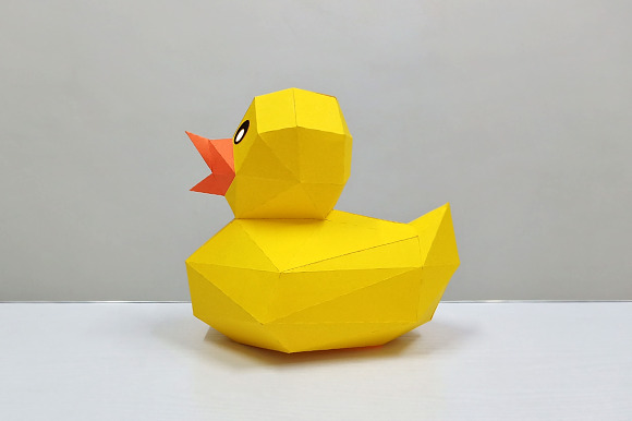 Paper DUCK Pdf DIY Papercraft Duck 3d Paper Duck Low Poly 