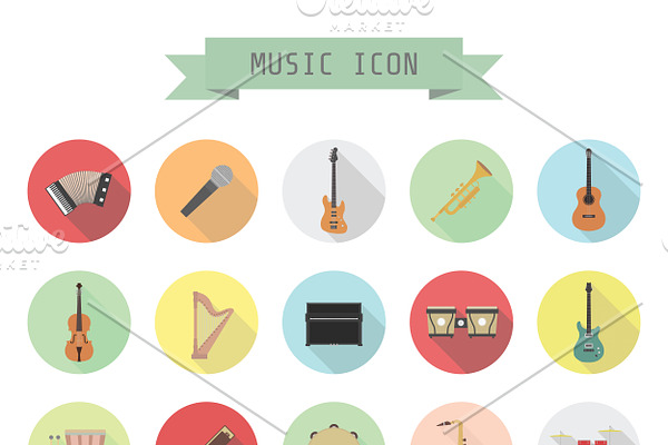 music icon | Pre-Designed Illustrator Graphics ~ Creative Market