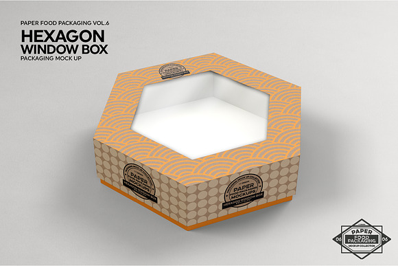 Download Hexagon Window Box Mockup Creative Photoshop Templates Creative Market