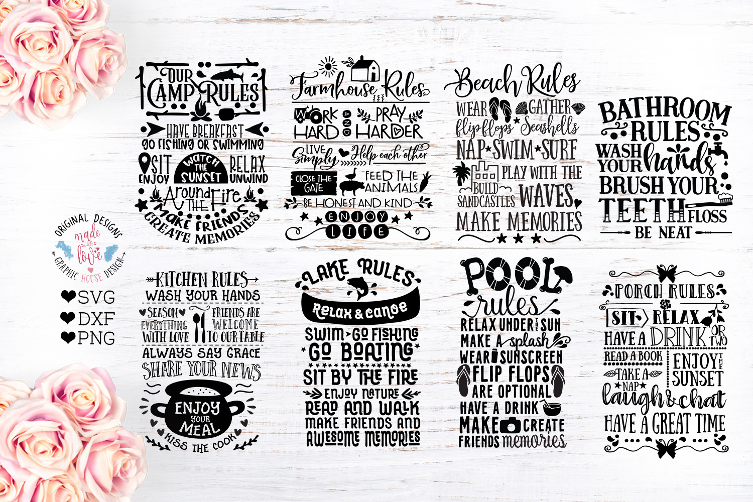 Download Summer Home Decor Rules Cut Files Pre Designed Photoshop Graphics Creative Market