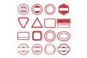 Rubber stamp frames. Grunge | Background Graphics ~ Creative Market