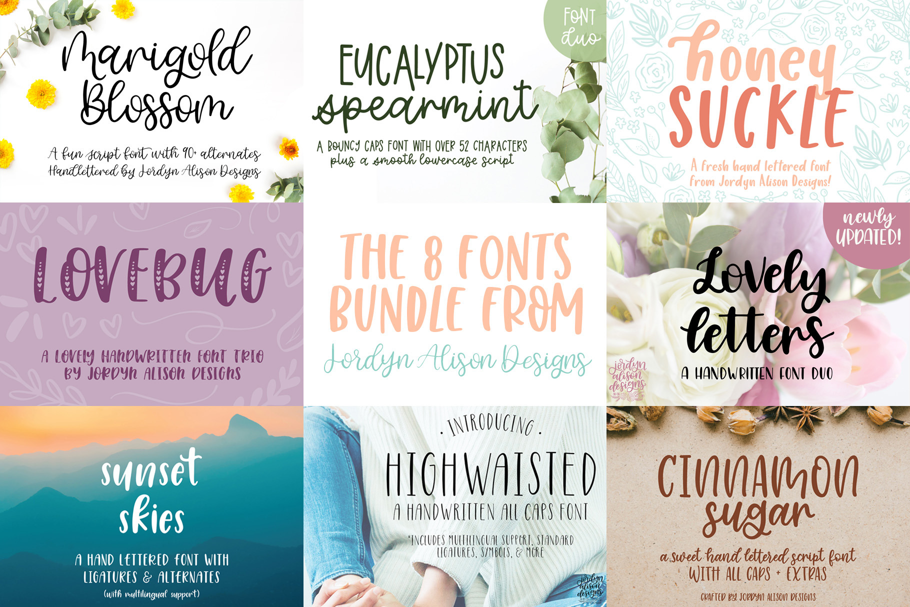 The 8 Fonts Bundle | Script Fonts ~ Creative Market