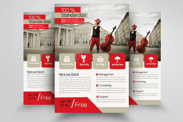 Elegant Flyer Psd Template Creative Photoshop Templates Creative Market