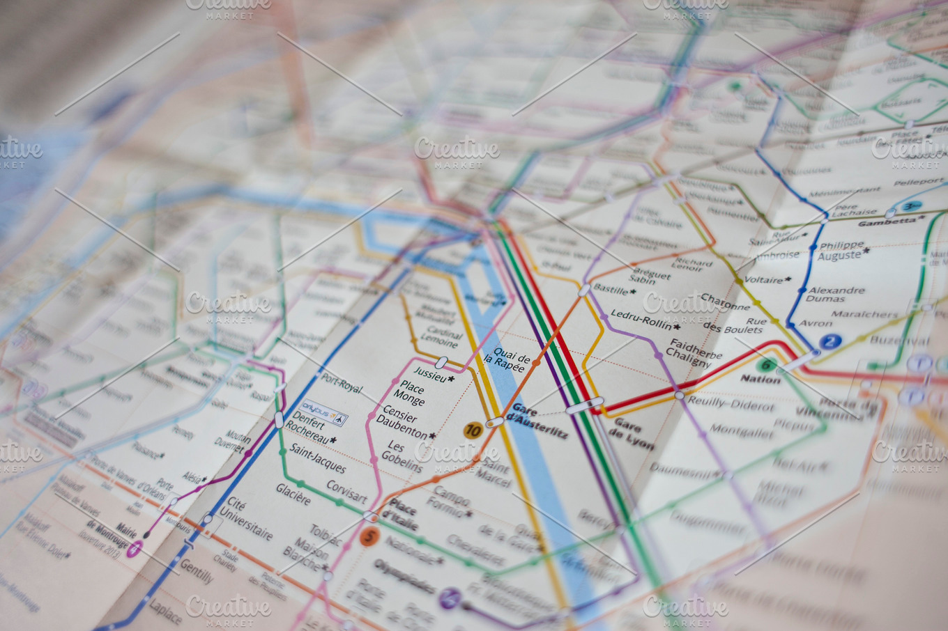 Map close up | Transportation Stock Photos ~ Creative Market