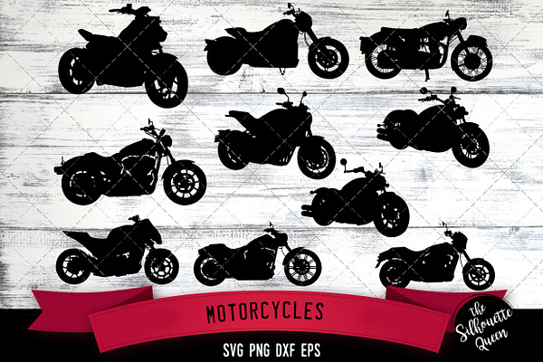 Motorcycle Svg File Motorbike Svg C Pre Designed Illustrator Graphics Creative Market