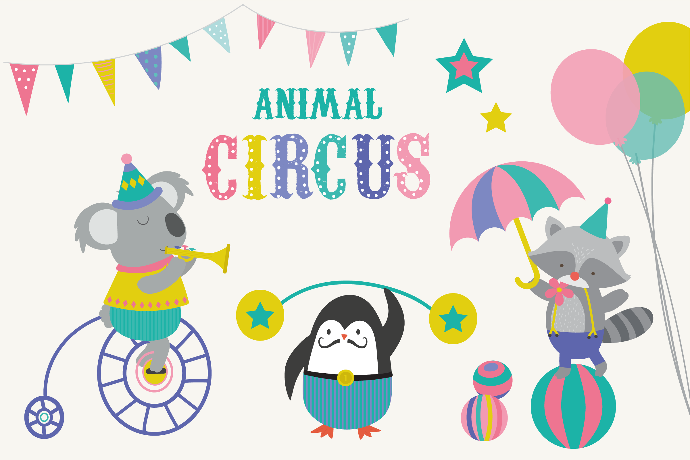 Animal Circus | Pre-Designed Photoshop Graphics ~ Creative Market