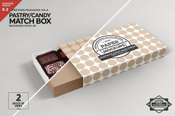 Download Match Box Style Packaging Mockup | Creative Photoshop Templates ~ Creative Market