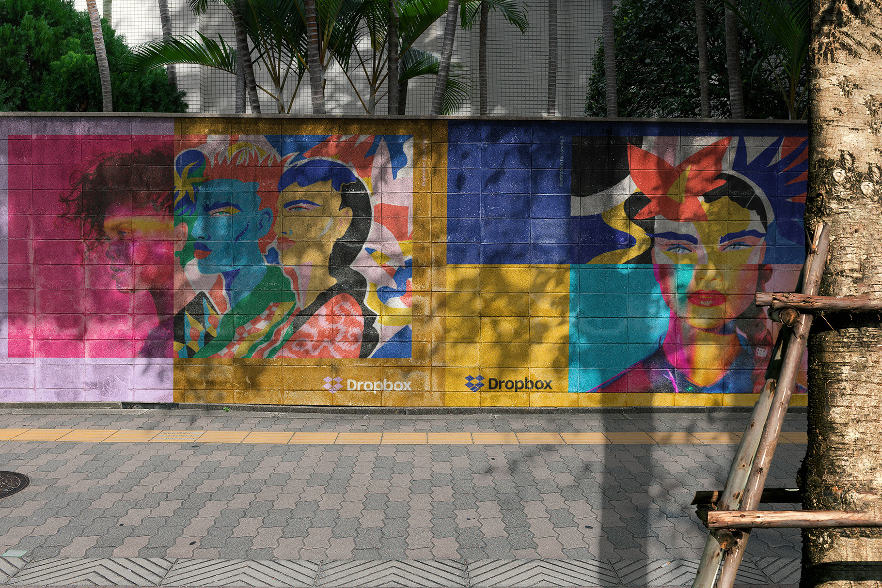 Download Mural Street Mockup Creative Photoshop Templates Creative Market