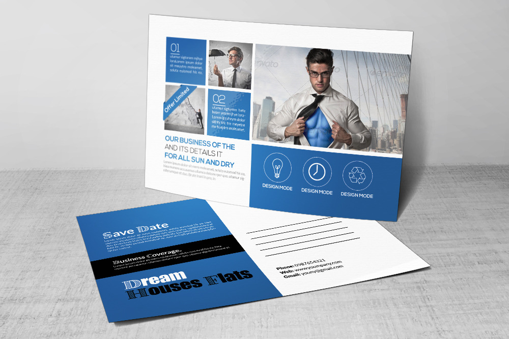 Business Postcard Template | Card Templates ~ Creative Market