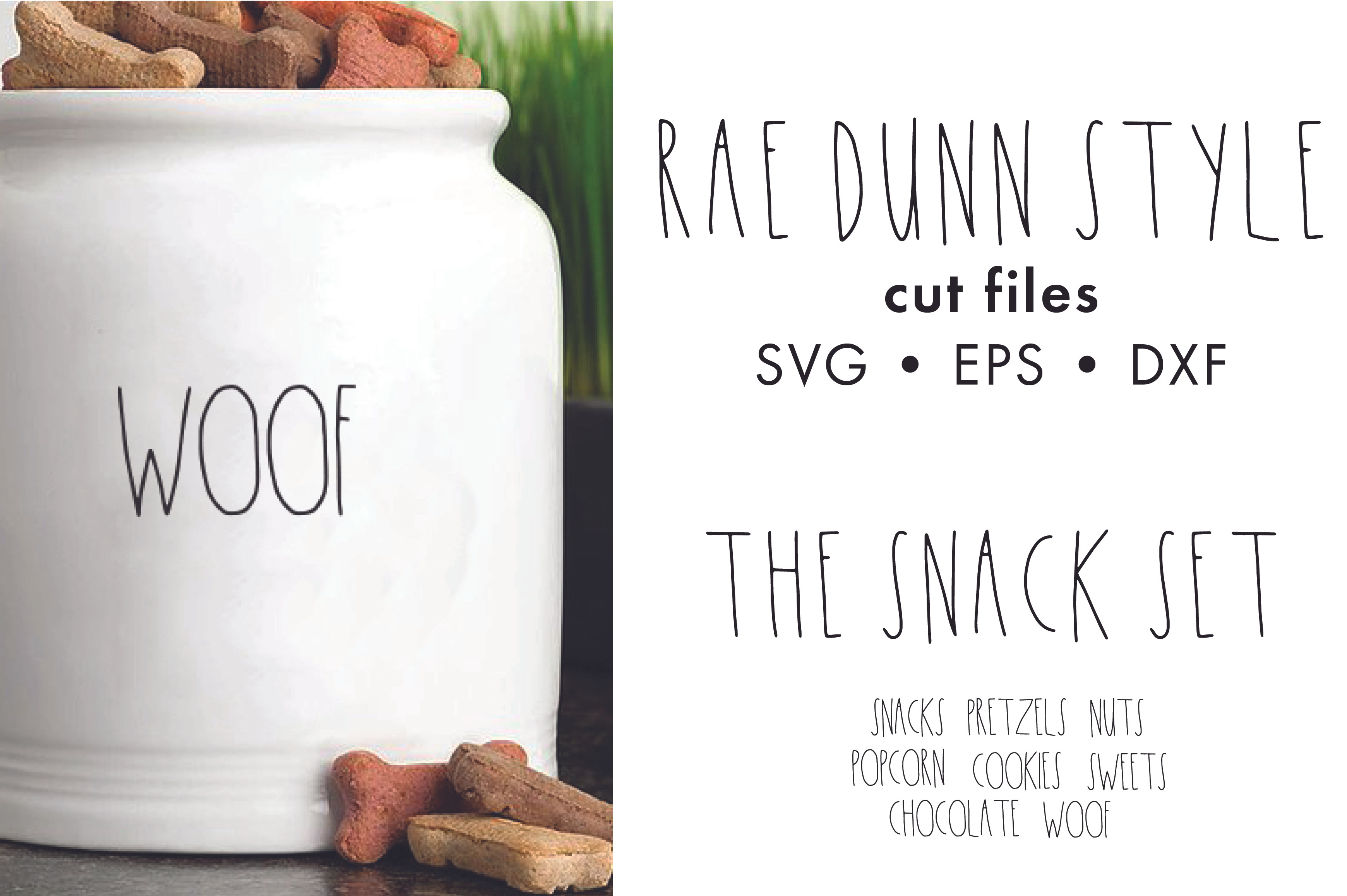 Rae Dunn Style Cut Files Snacks Pre Designed Photoshop Graphics Creative Market