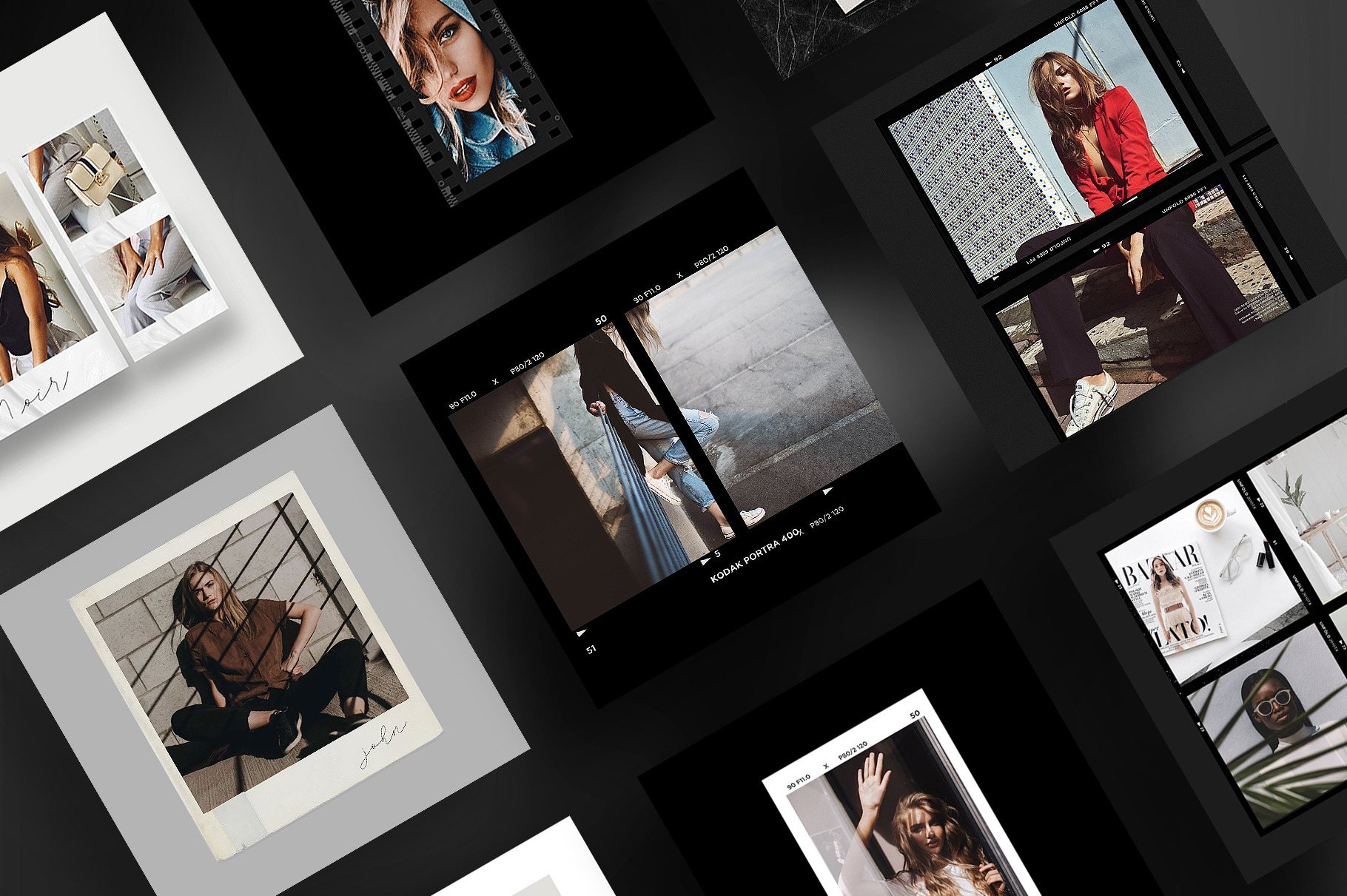 Noir Instagram Film Frame Creative Canva Templates Creative Market