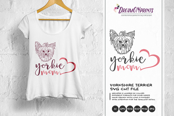 Yorkie Mom Svg Yorkshire Terrier Pre Designed Photoshop Graphics Creative Market