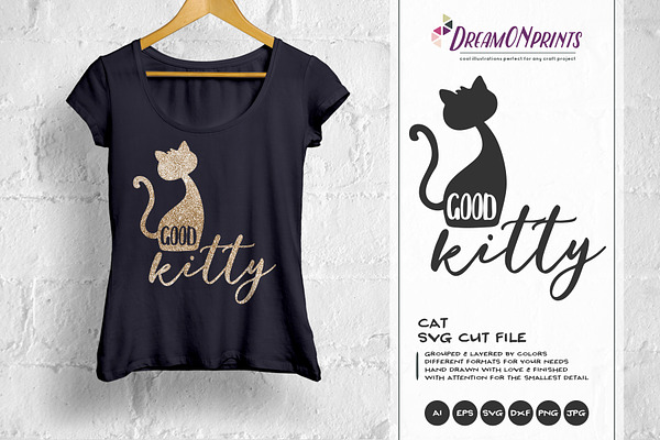 Download Cat SVG - Good Kitty SVG Cut Files | Pre-Designed ...