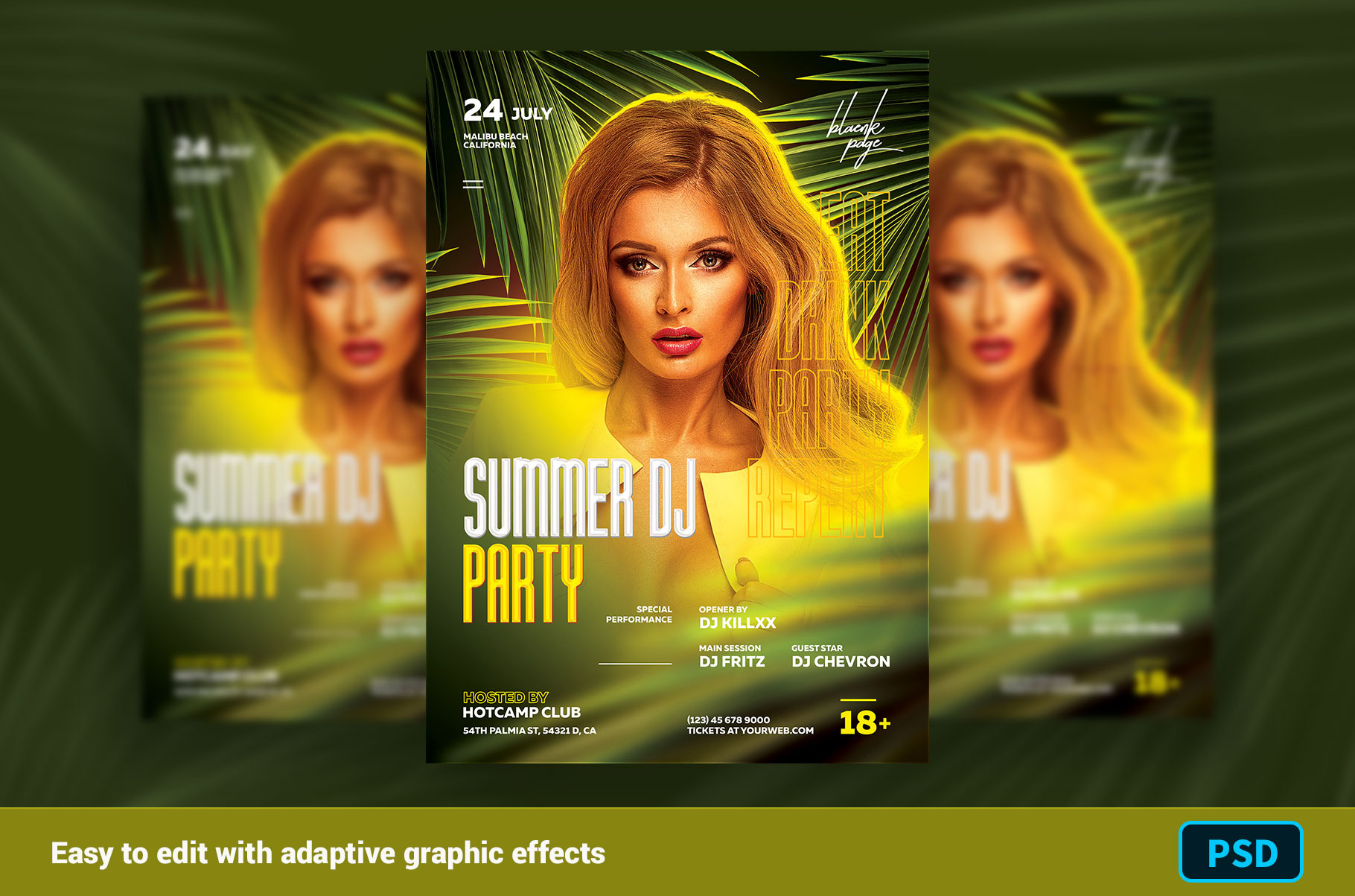 Download Summer Dj Flyer Creative Photoshop Templates Creative Market