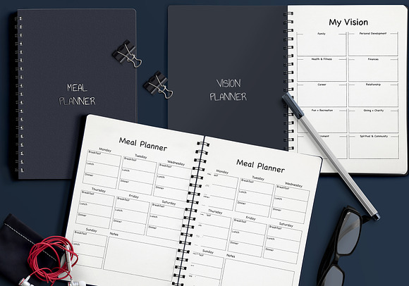 Download 10 Printable Planner Notebook Layout Creative Illustrator Templates Creative Market