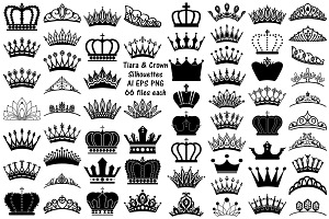 Download Tiara Crown Silhouettes Ai Eps Png Pre Designed Photoshop Graphics Creative Market